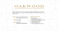 Desktop Screenshot of oakwoodconstruction.net