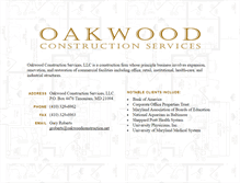 Tablet Screenshot of oakwoodconstruction.net